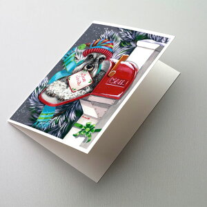 [RDY] [��������] Caroline's Treasures �V���i�E�U�[�E�N���X�}�X�E�O���[�e�B���O�J�[�h�i�����t�j�A5�C���`x7�C���`�i8���g [�y�V�C�O�ʔ�] | Caroline's Treasures Schnauzer Christmas Greeting Cards with Envelopes