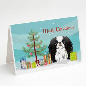 [RDY] [] Caroline's Treasures NX}XJ[hitjA5C` x 7C`i8JEg [yVCOʔ] | Caroline's Treasures Japanese Chin Christmas Greeting Cards with Envelopes, 5" x 7" (8 Count)