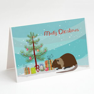 [RDY] [��������] Caroline's Treasures Coypu Nutria River Rat Christmas Christmas Greeting Cards with Envelope, 5" x 7" (8 Count) [�y�V�C�O�ʔ�] | Caroline's Treasures Coypu Nutria River Rat Christmas Christmas Greeting Cards with Envelopes, 5"