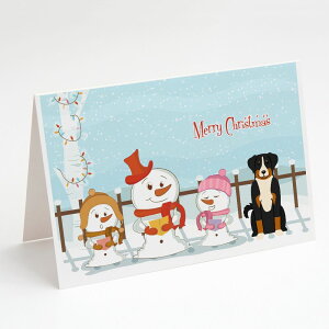 [��������] Caroline's Treasures Merry Christmas Carolers Appenzeller Sennenhund Christmas Greeting Cards with Envelopes, 5" x 7" (8 Count)�i�����[�N���X�}�X �L�������[�Y �A�b�y���c�F���[ �[���l�t���g �N���X�}�X