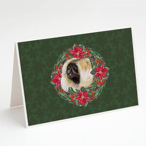 [] Caroline's Treasures k |CZb^ [X NX}X O[eBOJ[h t 5C` x 7C` (8JEg) [yVCOʔ] | Caroline's Treasures Pekingese Poinsetta Wreath Ch