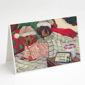 [RDY] [] Caroline's Treasures _bNXtg NX}XJ[hitjA5C` x 7C`i8JEg [yVCOʔ] | Caroline's Treasures Dachshund Christmas Greeting Cards with Envelopes, 5" x 7" (8