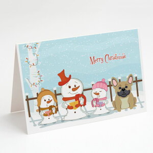 [RDY] [] Caroline's Treasures Merry Christmas Carolers French Bulldog Cream Christmas Greeting Cards with Envelope, 5" x 7" (8 Count)i[NX}X L[Y t`uhbO N[ NX}X O