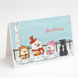 [RDY] [��������] Caroline's Treasures Merry Christmas Carolers Staffordshire Bull Terrier Blue Christmas Greeting Cards with Envelopes, 5" x 7" (8 Count)�i�����[�N���X�}�X�L�������[�Y�X�^�b�t�H�[�h�V���[�u���e���A�u��