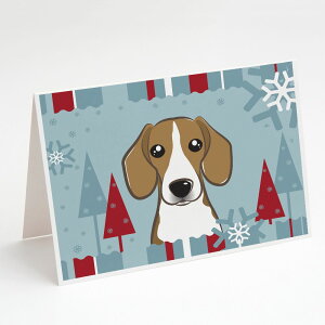 [��������] Caroline's Treasures Winter Beagle Christmas Greeting Cards with Envelopes, 5" x 7" (8 Count) [�y�V�C�O�ʔ�] | Caroline's Treasures Winter Beagle Christmas Greeting Cards with Envelopes, 5" x 7" (8 Count)