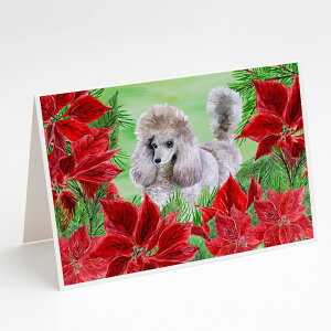 [] Caroline's Treasures Poodle Poinsettas Christmas Greeting Cards with Envelopes, 5" x 7" (8 Count) [yVCOʔ] | Caroline's Treasures Poodle Poinsettas Christmas Greeting Cards with Envelopes, 5" x 7" (8 Count)