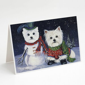 [] Caroline's Treasures EFXeBENX}XEO[eBOJ[hAtA5C`x7C`i8JEgj [yVCOʔ] | Caroline's Treasures Westie Christmas Greeting Cards with Envelo