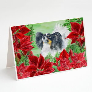 [RDY] [] Caroline's Treasures Papillon Poinsettas NX}XJ[hitjA5C` x 7C`i8JEg [yVCOʔ] | Caroline's Treasures Papillon Poinsettas Christmas Greeting Cards with Envelopes, 5"