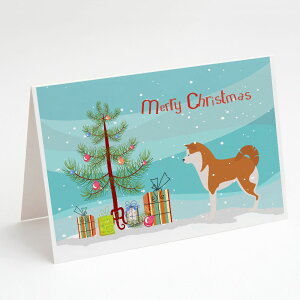 [] Caroline's Treasures HcYNX}XJ[hitjA5C`×7C`i8JEg [yVCOʔ] | Caroline's Treasures Akita Christmas Christmas Greeting Cards with Envelopes, 5" x 7" (8 Coun