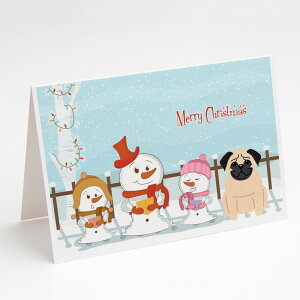[RDY] [��������] Caroline's Treasures Merry Christmas Carolers Pug Fawn Christmas Greeting Cards with Envelopes, 5" x 7" (8 Count) [�y�V�C�O�ʔ�] | Caroline's Treasures Merry Christmas Carolers Pug Fawn Christmas Greeting Cards with Envelopes,