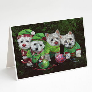 [] Caroline's Treasures EFXeBENX}XEO[eBOJ[hAtA5C`x7C`i8JEgj [yVCOʔ] | Caroline's Treasures Westie Christmas Greeting Cards with Envelo