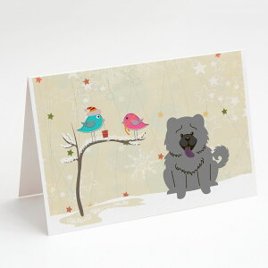 [] Caroline's Treasures `E`E u[ NX}XJ[hitjA5C` x 7C`i8JEg [yVCOʔ] | Caroline's Treasures Chow Chow Blue Christmas Greeting Cards with Envelopes