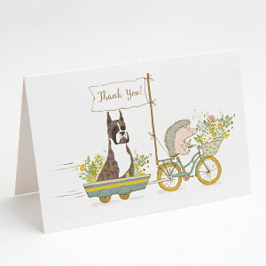 [RDY] [��������] Caroline's Treasures Boxer Brindle White Cropped Ears Greeting Cards with Envelop, 5" x 7" (8 Count) [�y�V�C�O�ʔ�] | Caroline's Treasures Boxer Brindle White Cropped Ears Greeting Cards with Envelopes, 5" x 7" (8 Count)