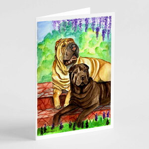 [��������] Caroline's Treasures Shar Pei Fawn and Chocolate Greeting Cards with Envelopment, 5" x 7" (8 Count) [�y�V�C�O�ʔ�] | Caroline's Treasures Shar Pei Fawn and Chocolate Greeting Cards with Envelopes, 5" x 7" (8 Count)