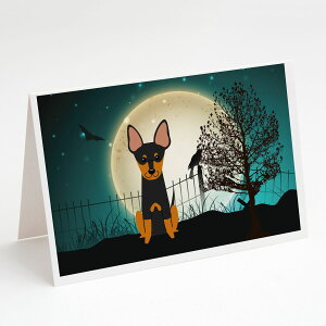 [RDY] [��������] Caroline'sTreasures Scary English Toy Terrier Halloween Greeting Cards with Envelopes, 5" x 7" (8 Count) [�y�V�C�O�ʔ�] | Caroline'sTreasures Scary English Toy Terrier Halloween Greeting Cards with Envelopes, 5" x 7" (8 Count)