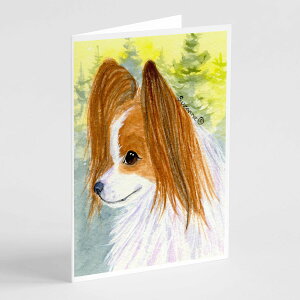 [RDY] [��������] Caroline's Treasures �p�s���� �O���[�e�B���O�J�[�h �����t���A5�C���`x7�C���`�i8�J�E���g�j [�y�V�C�O�ʔ�] | Caroline's Treasures Papillon Greeting Cards with Envelopes, 5" x 7" (8 Count)