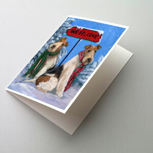 [RDY] [] Caroline's Treasures tHbNXeA NX}XJ[hitjA5C` x 7C`i8JEg [yVCOʔ] | Caroline's Treasures Fox Terrier Christmas Greeting Cards with Envelopes, 5" x