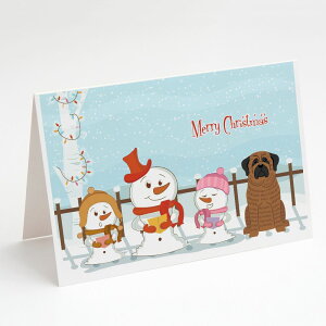 [RDY] [] Caroline's Treasures Merry Christmas Carolers Mastiff Brindle Christmas Greeting Cards with Envelopes, 5" x 7" (8 Count)i[NX}XL[Y}XuhNX}XO[eBOJ[h