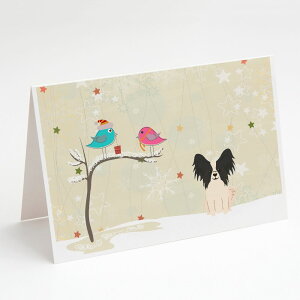 [��������] Caroline's Treasures Papillon Black and White Christmas Greeting Cards with Envelop, 5" x 7" (8 Count) [�y�V�C�O�ʔ�] | Caroline's Treasures Papillon Black and White Christmas Greeting Cards with Envelopes, 5" x 7" (8 Count)