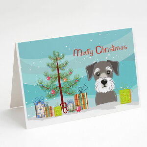 [RDY] [��������] Caroline's Treasures �V���i�E�U�[�E�N���X�}�X�E�O���[�e�B���O�J�[�h�i�����t�j�A5�C���`x7�C���`�i8���g [�y�V�C�O�ʔ�] | Caroline's Treasures Schnauzer Christmas Greeting Cards with Envelopes