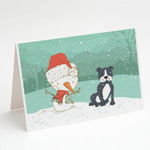 [RDY] [��������] Caroline's Treasures �u���b�N�X�^�b�t�B�[�E�X�m�[�}���E�N���X�}�X�E�O���[�e�B���O�J�[�h�i�����t���j�A5�C���` x 7�C���`�i8�J�E���g [�y�V�C�O�ʔ�] | Caroline's Treasures Black St