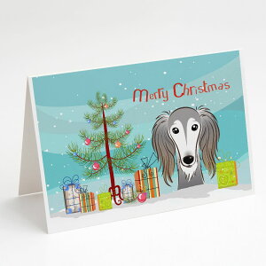 [RDY] [] Caroline's Treasures T[L̃NX}XEO[eBOJ[hitjA5C`×7C`i8JEg [yVCOʔ] | Caroline's Treasures Saluki Christmas Greeting Cards with Envelope