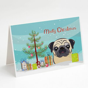 [RDY] [] Caroline's Treasures pÕNX}XJ[hitjA5C` x 7C`i8JEg [yVCOʔ] | Caroline's Treasures Pug Christmas Greeting Cards with Envelopes, 5" x 7" (8 Count)