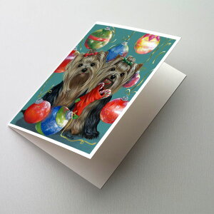 [RDY] [��������] Caroline's Treasures ���[�L�[ �N���X�}�X�̃O���[�e�B���O�J�[�h�i�����t���j�A5�C���` x 7�C���`�i8�J�E���g [�y�V�C�O�ʔ�] | Caroline's Treasures Yorkie Christmas Greeting Cards with Envelopes