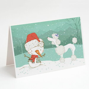 [RDY] [] Caroline's Treasures White Poodle Snowman Christmas Greeting Cards with Envelopes, 5" x 7" (8 Count) [yVCOʔ] | Caroline's Treasures White Poodle Snowman Christmas Greeting Cards with Envelopes, 5" x 7" (8 Count)