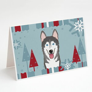 [RDY] [] Caroline's Treasures AXJE}~[g NX}XJ[hitj 5C` x 7C`i8g [yVCOʔ] | Caroline's Treasures Winter Alaskan Malamute Christmas Greeting Cards with