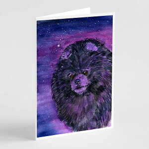 [��������] Caroline's Treasures Starry Night Pomeranian Greeting Cards with Envelopes, 5" x 7" (8 Count) [�y�V�C�O�ʔ�] | Caroline's Treasures Starry Night Pomeranian Greeting Cards with Envelopes, 5" x 7" (8 Count)
