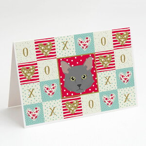 [RDY] [��������] Caroline's Treasures Nebelung Cat Love Greeting Cards with Envelop, 5 x 7 (8 Count) [�y�V�C�O�ʔ�] | Caroline's Treasures Nebelung Cat Love Greeting Cards with Envelopes, 5 x 7 (8 Count)
