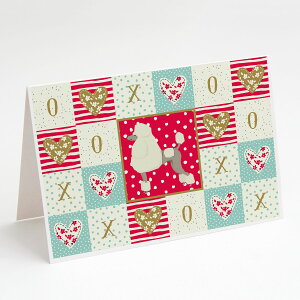 [��������] Caroline's Treasures �v�[�h�����u�O���[�e�B���O�J�[�h�A�����t���A5�C���`x7�C���`�i8�J�E���g�j [�y�V�C�O�ʔ�] | Caroline's Treasures Poodle Love Greeting Cards with Envelopes, 5" x 7" (8 Count)