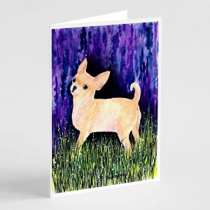[��������] Caroline's Treasures Starry Night Chihuahua Greeting Cards with Envelopes, 5" x 7" (8 Count)�i�X�^�[���[�E�i�C�g�E�`�����E�O���[�e�B���O�J�[�h�j�B [�y�V�C�O�ʔ�] | Caroline's Treasures Starry Night Ch