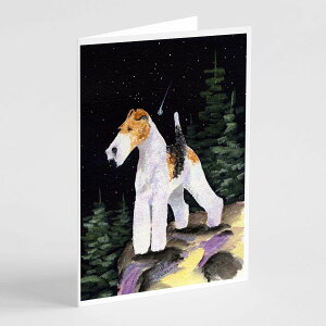 [RDY] [��������] Caroline's Treasures Starry Night Fox Terrier Greeting Cards with Envelopes, 5 x 7 (8 Count) [�y�V�C�O�ʔ�] | Caroline's Treasures Starry Night Fox Terrier Greeting Cards with Envelopes, 5 x 7 (8 Count)