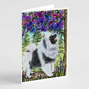 [RDY] [��������] Caroline's Treasures Keeshond �O���[�e�B���O�J�[�h�i�����t���j�A5�C���` x 7�C���`�i8�J�E���g [�y�V�C�O�ʔ�] | Caroline's Treasures Keeshond Greeting Cards with Envelopes, 5 x 7 (8 Count)