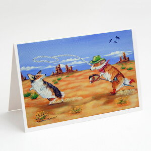 [��������] Caroline's Treasures �R�[�M�[�E�O���[�e�B���O�J�[�h�A�����t���A5�C���` x 7�C���`�i8�J�E���g�j [�y�V�C�O�ʔ�] | Caroline's Treasures Corgi Greeting Cards with Envelopes, 5" x 7" (8 Count)