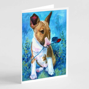 [] Caroline's Treasures ueA [Y tH[ } O[eBOJ[hitjA5C` x 7C`i8JEg [yVCOʔ] | Caroline's Treasures Bull Terrier Rose for Mom Greeting
