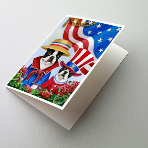 [] Caroline's Treasures {XgEeA USA O[eBOJ[hitjA5C` x 7C`i8JEg [yVCOʔ] | Caroline's Treasures Boston Terrier USA Greeting Cards with Envelopes