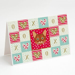 [��������] Caroline's Treasures Somali Cat Love Greeting Cards with Envelopes, 5" x 7" (8 Count) [�y�V�C�O�ʔ�] | Caroline's Treasures Somali Cat Love Greeting Cards with Envelopes, 5" x 7" (8 Count)