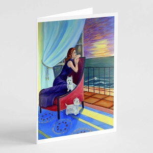 [RDY] [��������] Caroline's Treasures ���f�B�[�E�E�B�Y�E�n�[�E�G�X�e�B�E�O���[�e�B���O�J�[�h�i�����t���j�A5�C���`x7�C���`�i8�J�E���g [�y�V�C�O�ʔ�] | Caroline's Treasures Lady with Her Westie Greetin