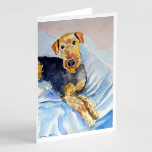 [RDY] [] Caroline's Treasures R[W[GAf[eA O[eBOJ[hitjA5C` x 7C`i8JEg [yVCOʔ] | Caroline's Treasures Cozy Airedale Terrier Greeting Cards wit