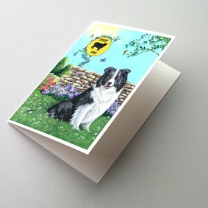 [��������] Caroline's Treasures Border Collie Crossing Greeting Cards with Envelopes, 5" x 7" (8 Count) [�y�V�C�O�ʔ�] | Caroline's Treasures Border Collie Crossing Greeting Cards with Envelopes, 5" x 7" (8 Count)