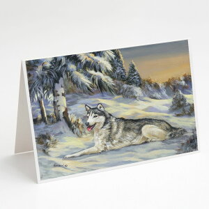 [RDY] [��������] Caroline's Treasures Siberian Husky Winterscape Greeting Cards with Envelop, 5 x 7 (8 Count) [�y�V�C�O�ʔ�] | Caroline's Treasures Siberian Husky Winterscape Greeting Cards with Envelopes, 5 x 7 (8 Count)