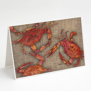 [RDY] [��������] Caroline's Treasures Cooked Crabs on Faux Burlap Everyday Greeting Cards, Envelope, 5 x 7 (8 Count) [�y�V�C�O�ʔ�] | Caroline's Treasures Cooked Crabs on Faux Burlap Everyday Greeting Cards with Envelopes, 5 x 7 (8 Count)