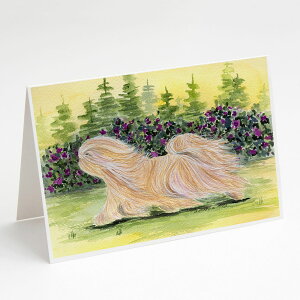[RDY] [��������] Caroline's Treasures ���T�E�A�v�\�E�O���[�e�B���O�J�[�h�i�����t���j�A5�C���` x 7�C���`�i8�J�E���g [�y�V�C�O�ʔ�] | Caroline's Treasures Lhasa Apso Greeting Cards with Envelopes, 5 x 7 (8 Cou