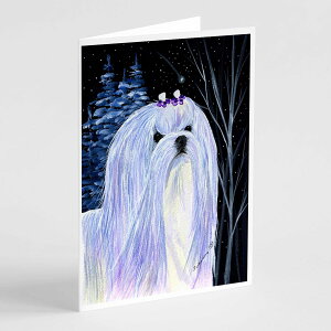 [RDY] [] Caroline's Treasures ~̃}`[YEO[eBOJ[hAtA5C`x7C`i8JEgj [yVCOʔ] | Caroline's Treasures Starry Night Maltese Greeting Cards with Envel