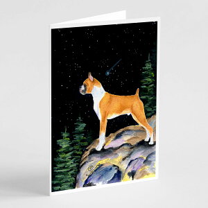 [RDY] [��������] Caroline's Treasures Starry Night Boxer Greeting Cards with Envelopes, 5" x 7" (8 Count) [�y�V�C�O�ʔ�] | Caroline's Treasures Starry Night Boxer Greeting Cards with Envelopes, 5" x 7" (8 Count)