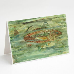 [RDY] [] Caroline's Treasures ۓIȋ̃O[eBOJ[hAtA5C` x 7C`i8JEgj [yVCOʔ] | Caroline's Treasures Abstract Fish Greeting Cards with Envelopes, 5" x 7" (8 Cou