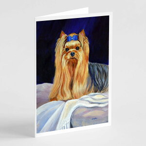 [��������] Caroline's Treasures ���[�L�[�O���[�e�B���O�J�[�h�A�����t���A5�C���`x7�C���`�i8�J�E���g�j [�y�V�C�O�ʔ�] | Caroline's Treasures Yorkie Greeting Cards with Envelopes, 5 x 7 (8 Count)